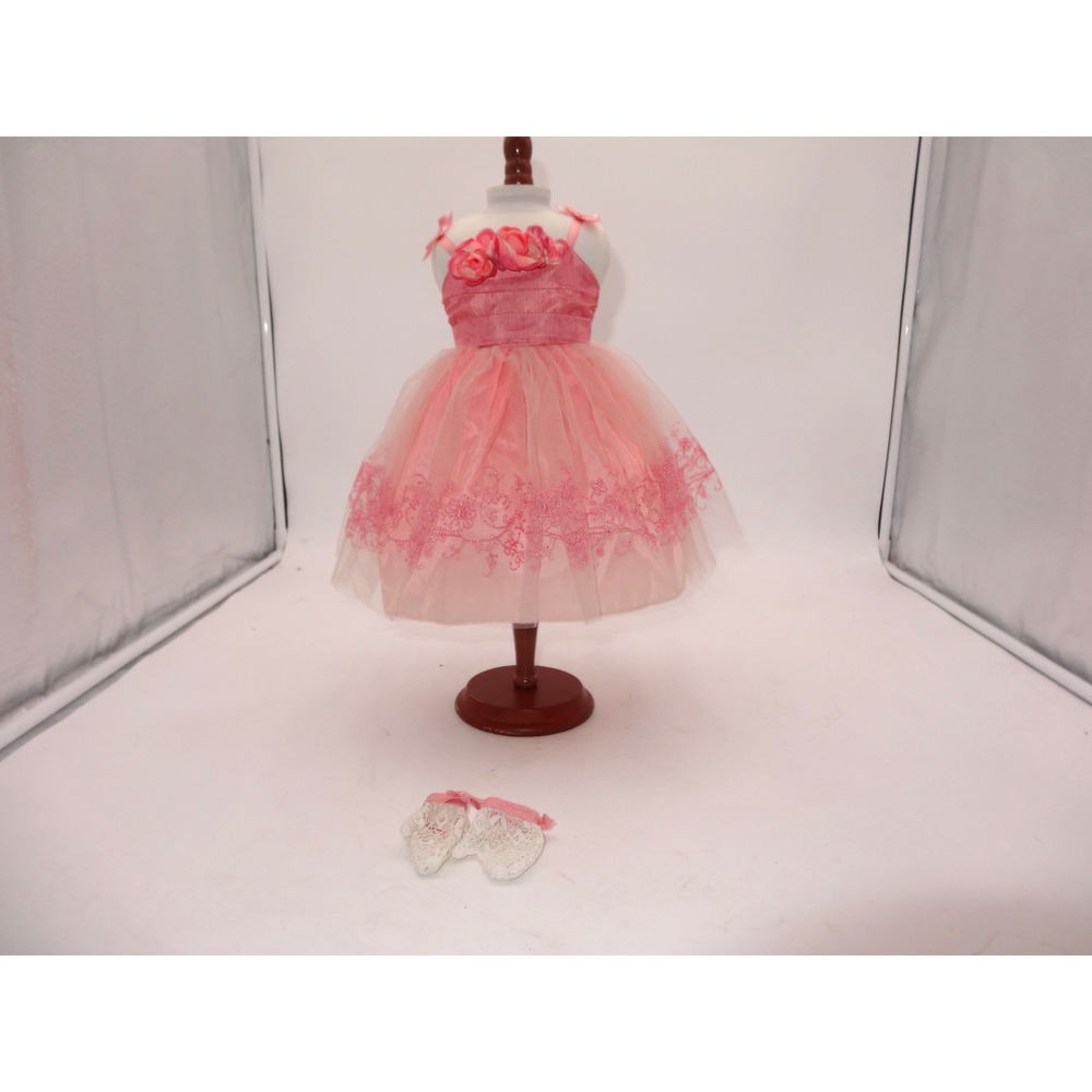 American Girl Maryellen Special Occasion Pink Dress & Gloves 18 Inch Doll Outfit